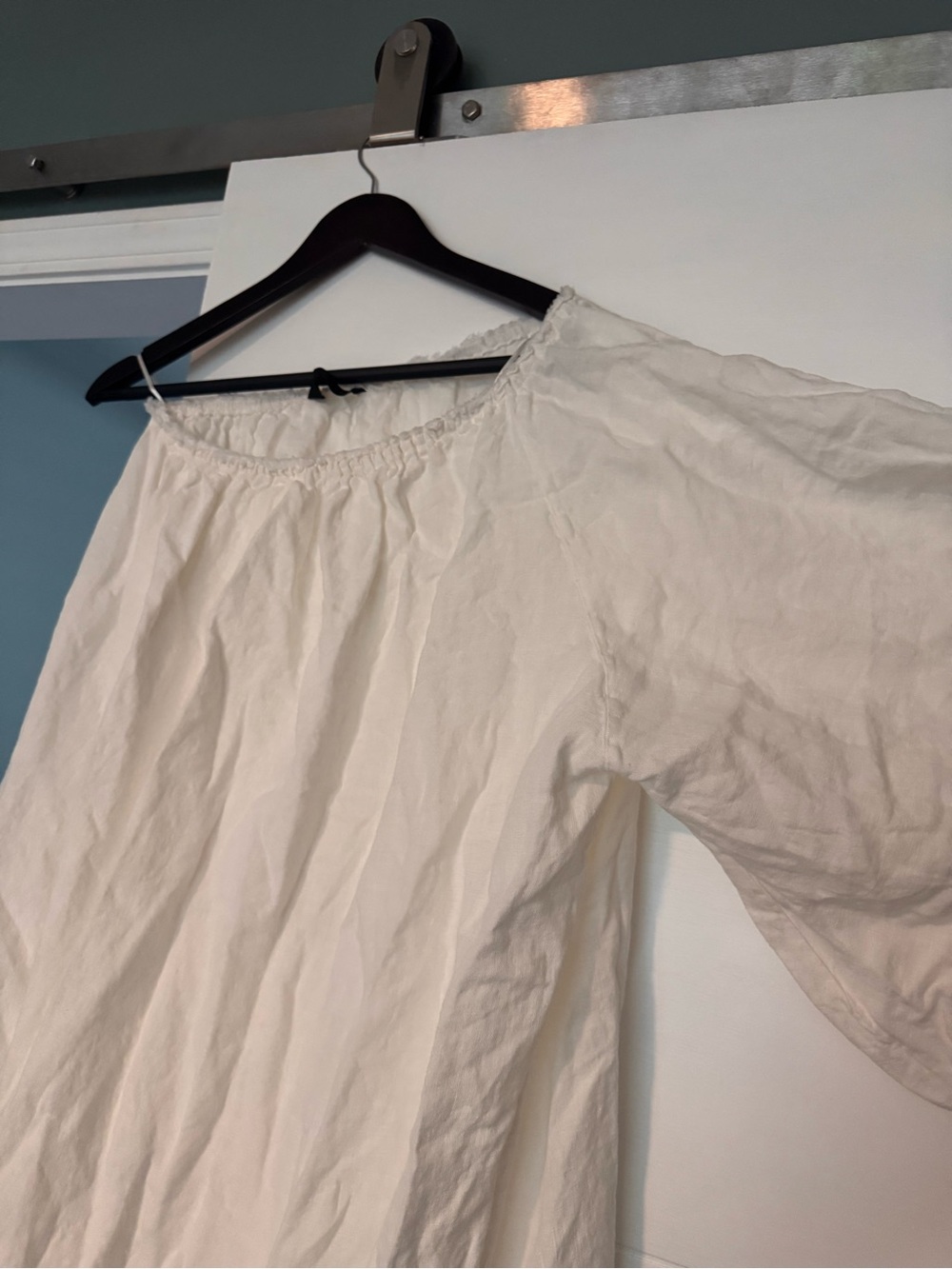 Zara 100% Linen Cream Asymmetric Women's Dress